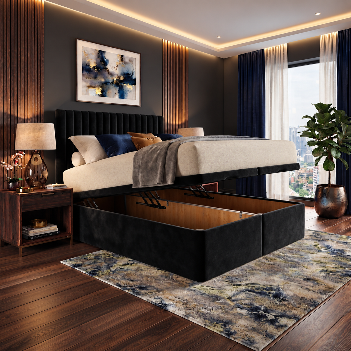 Slim Panel Divan Ottoman